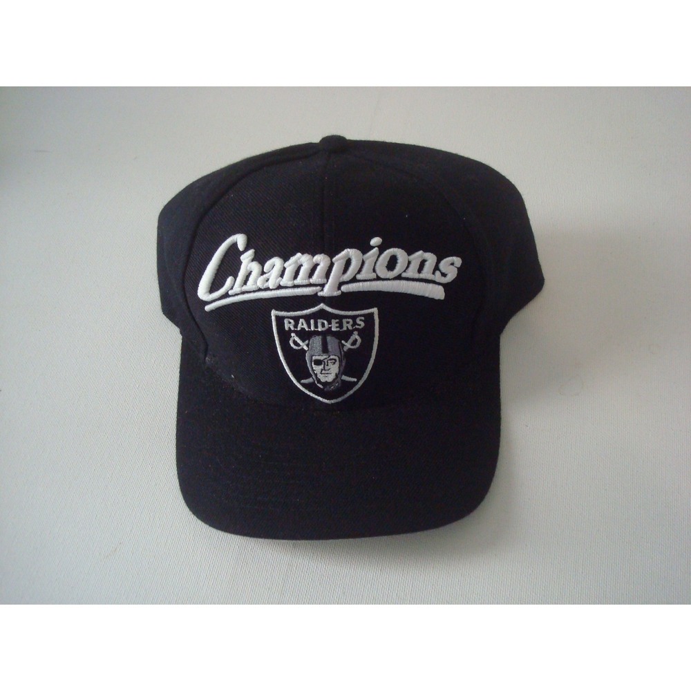 RAIDERS CHAMPIONS SNAPBACK BEACH SKATE ADJUSTABLE HAT CAP DEADSTOCK VINTAGE U3